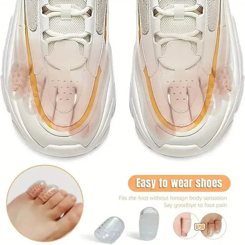 10-Pack: Transparent Toe Protector - Soft and Comfortable Toe Cover