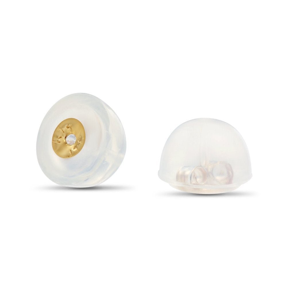 10 pair Gold Earring Backs Soft Clear Silicone Padded Mushroom Safety Grip Earring Backings Secure Hypoallergenic Pierced Studs Silver Back K-921 K-922