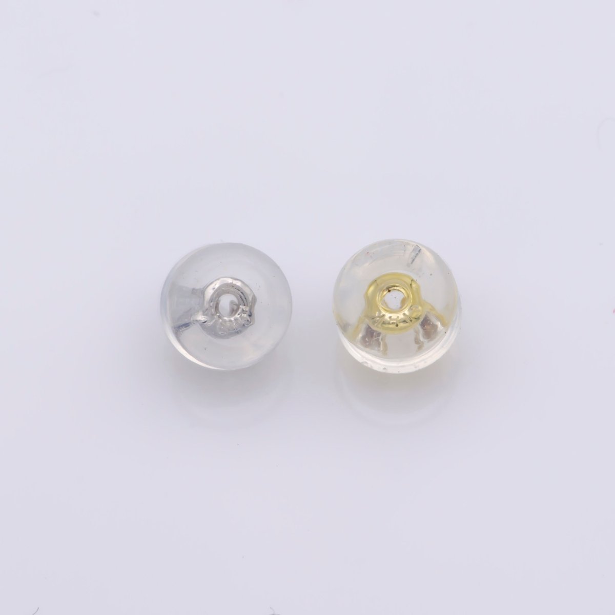 10 pair Gold Earring Backs Soft Clear Silicone Padded Mushroom Safety Grip Earring Backings Secure Hypoallergenic Pierced Studs Silver Back K-921 K-922