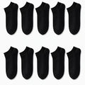 10-Pairs: Men's Solid Sport Low Cut Socks, Breathable Sweat-absorbing Comfy Soft Casual Simple Style Socks