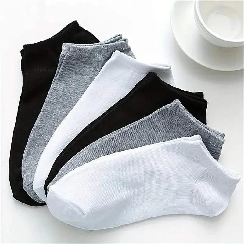 10-Pairs: Men's Solid Sport Low Cut Socks, Breathable Sweat-absorbing Comfy Soft Casual Simple Style Socks