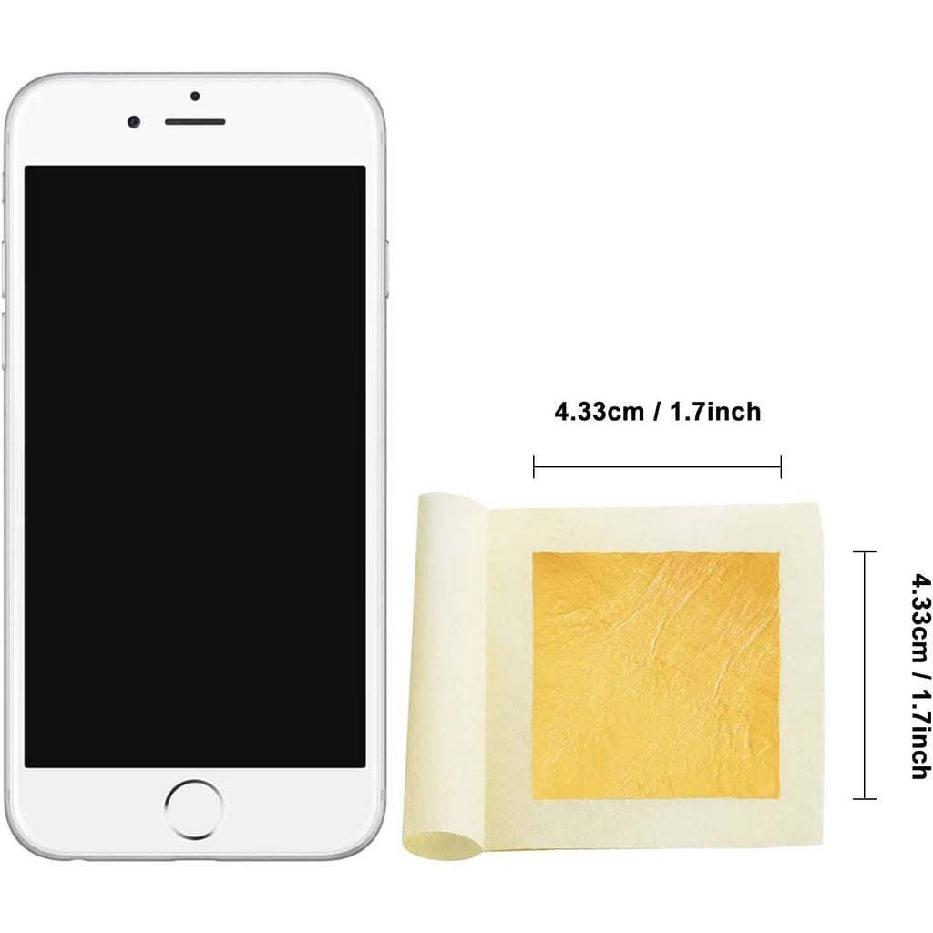 10-Piece: 4.33cm Edible Gold Leaf Sheets