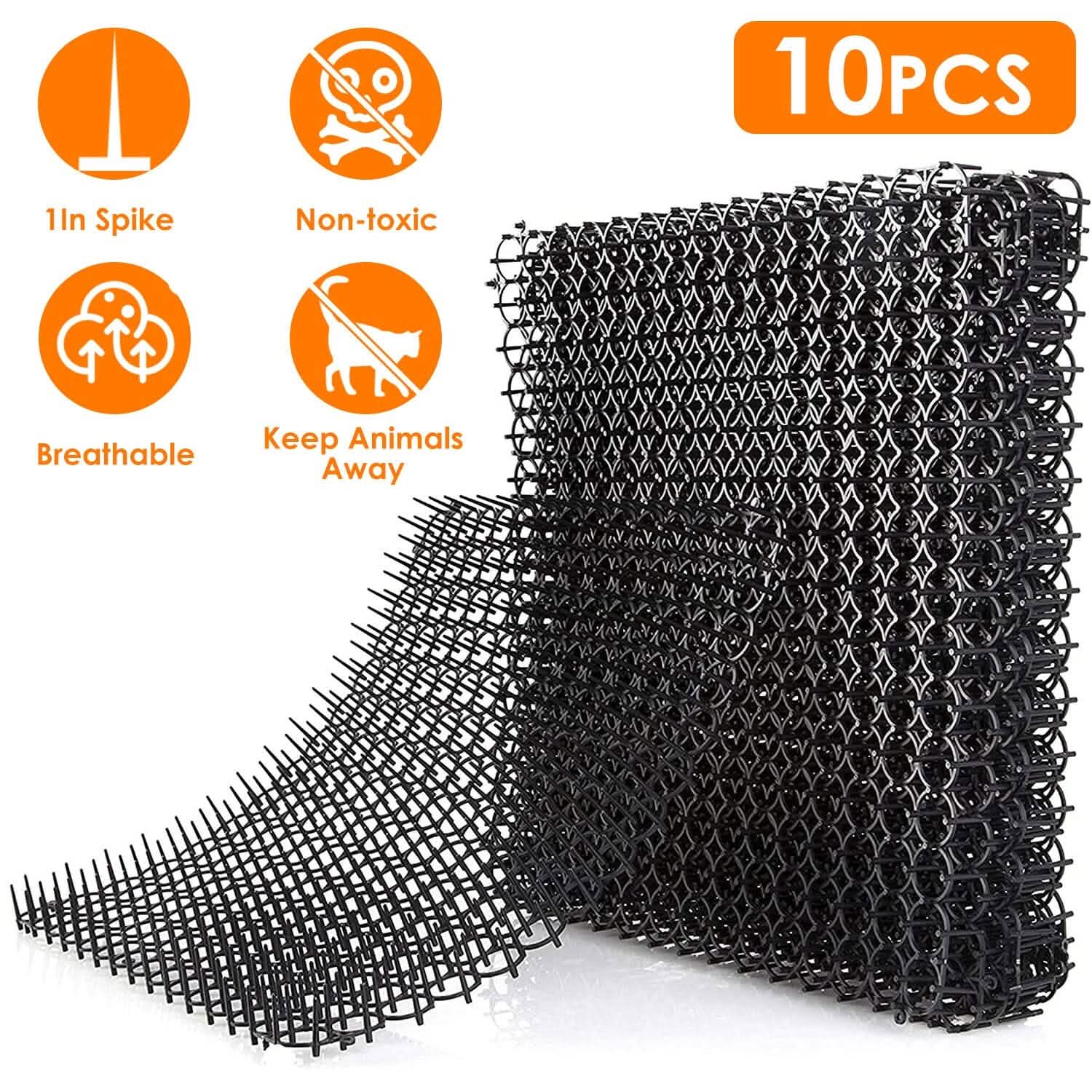 10-Piece: Cat Repellent Scat Mat with Spikes