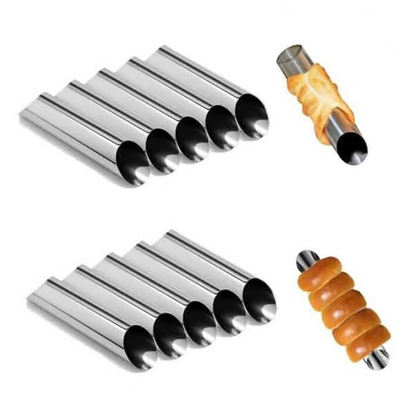 Lot de 10 moules à pâtisserie danoise d'angle, antiadhésifs, pour glaçage au beurre