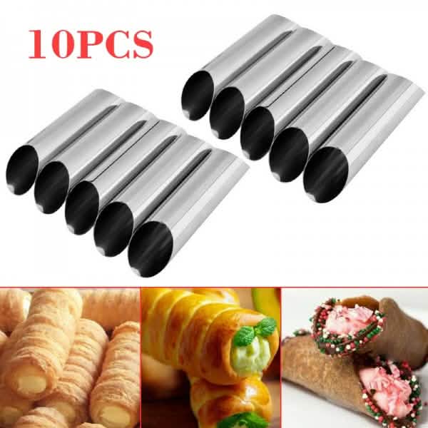 Lot de 10 moules à pâtisserie danoise d'angle, antiadhésifs, pour glaçage au beurre