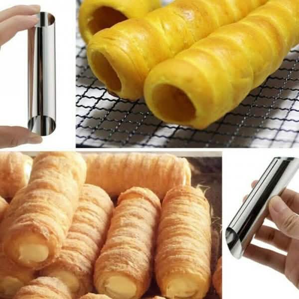 Lot de 10 moules à pâtisserie danoise d'angle, antiadhésifs, pour glaçage au beurre