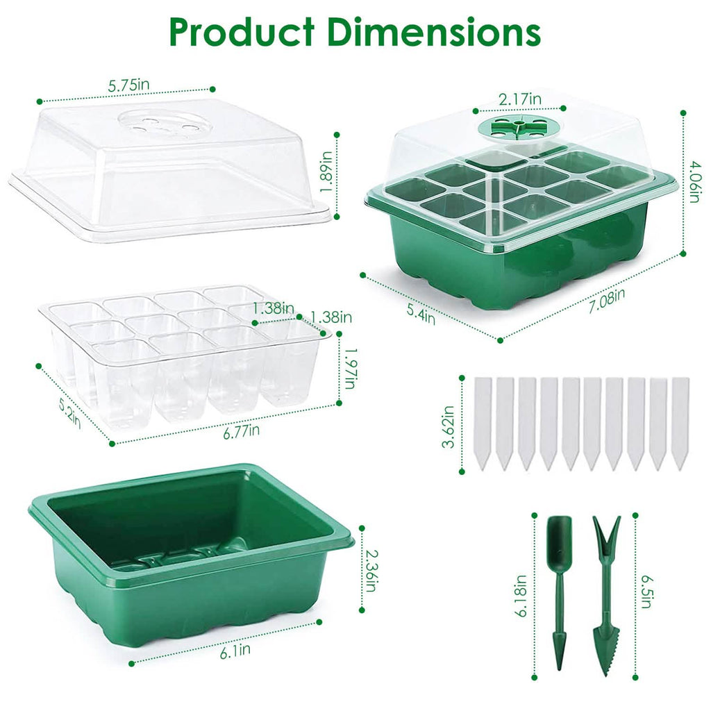 Kit de démarrage de semis réutilisable de 10 pièces
