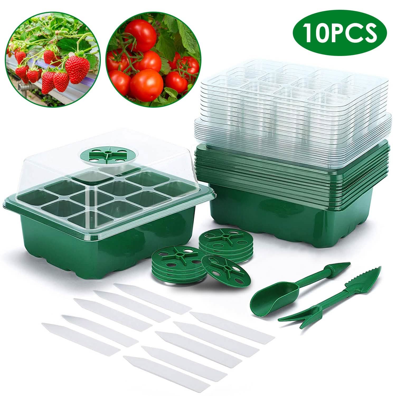 Kit de démarrage de semis réutilisable de 10 pièces