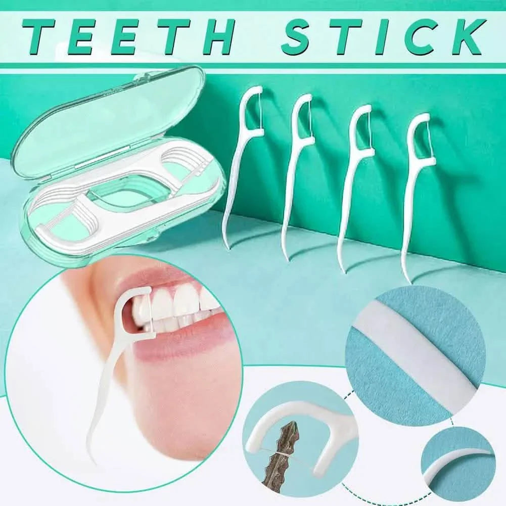 Lot de 10 : Boîtier de voyage pour fil dentaire-Cure-dents en fil dentaire