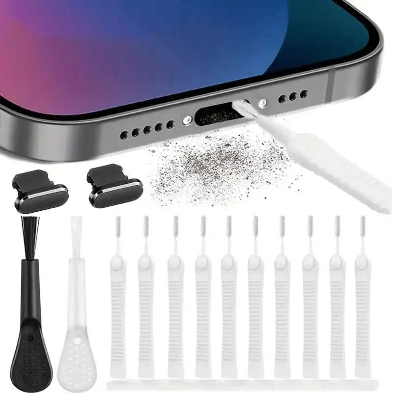 10点セット：ミニブラシセット 詰まり防止シャワーヘッド、携帯電話、毛穴クリーナー