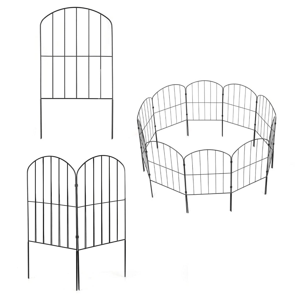 Lot de 10: Clôture de jardin décorative en fil de fer arche, antirouille