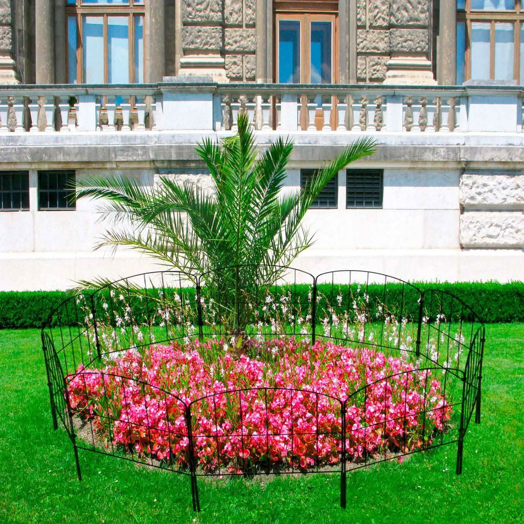 Lot de 10: Clôture de jardin décorative en fil de fer arche, antirouille