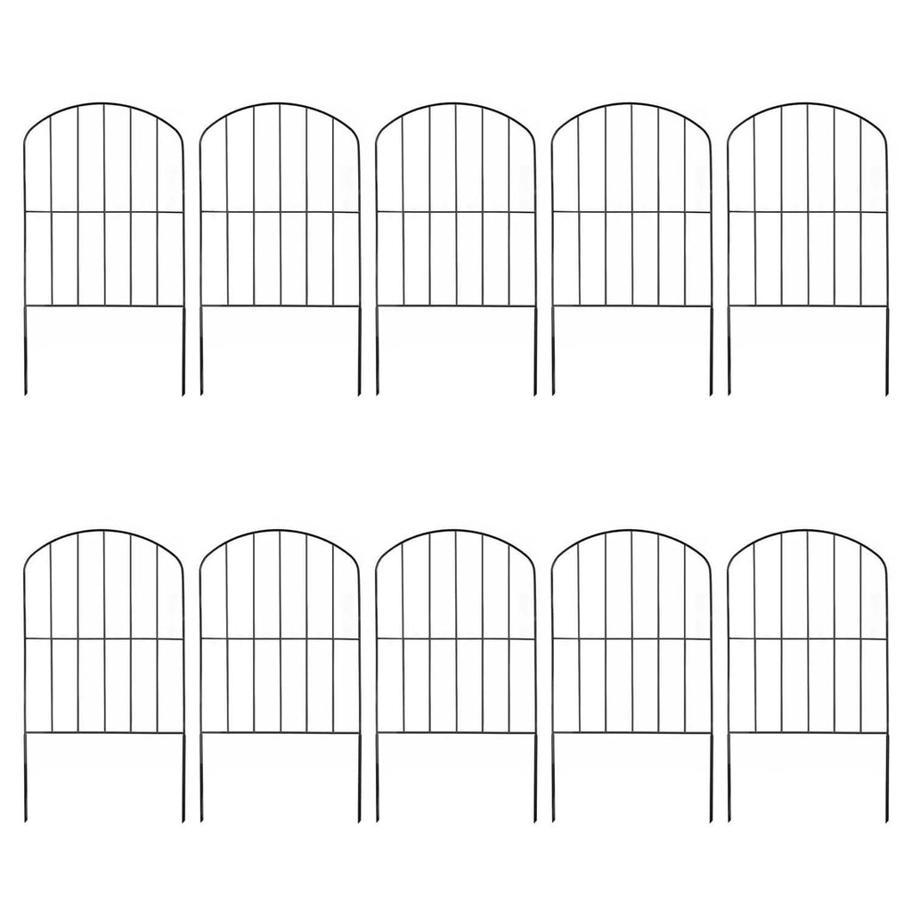 Lot de 10: Clôture de jardin décorative en fil de fer arche, antirouille