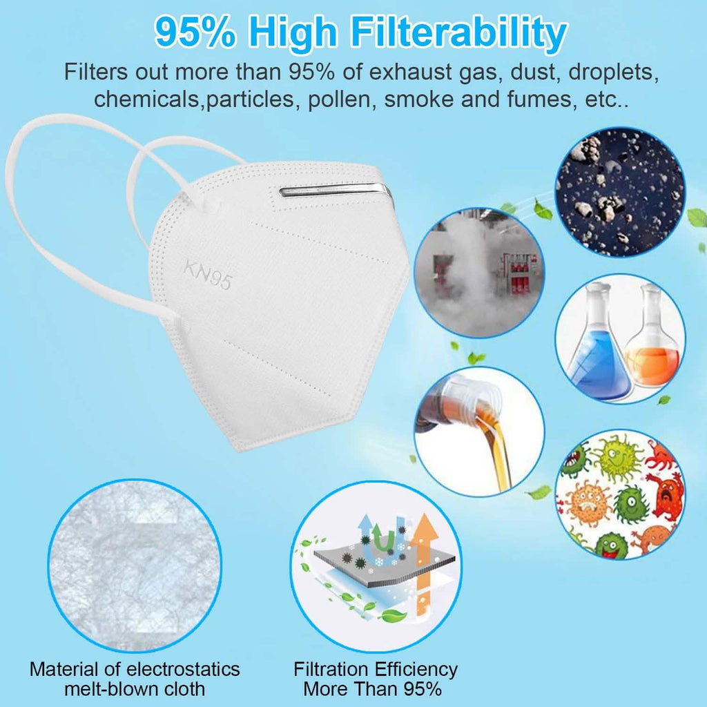 10 pièces : Masque jetable KN95 FFP