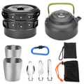 10-Pieces: ODOLAND Camping Cookware Mess Kit