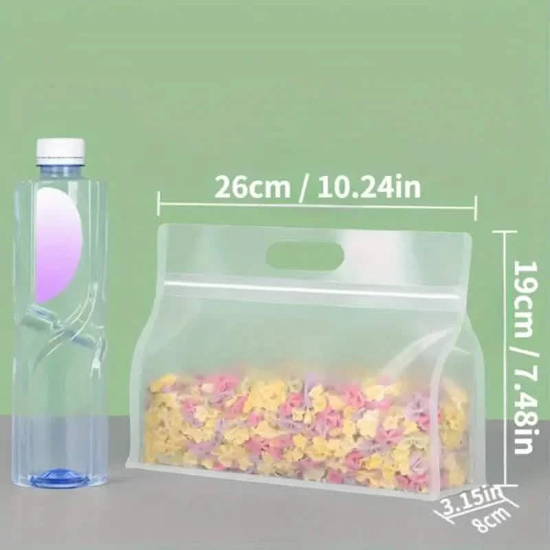 10-Pieces: Reusable Silicone Leakproof Food Storage Bags