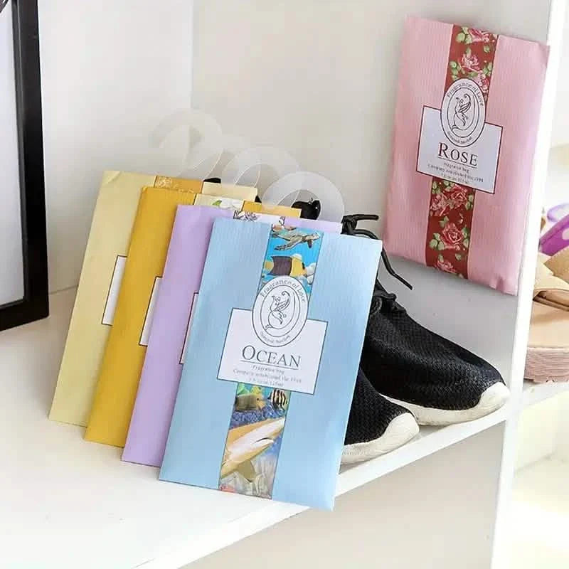 Lot de 10: Sachets parfumés pour Tiroirs et Placards, Désodorisants avec Cintre pour la Maison