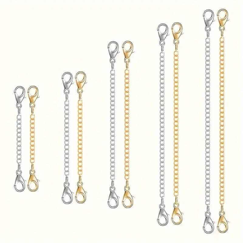 10個入り：ステンレススチールチェーンエクステンダー