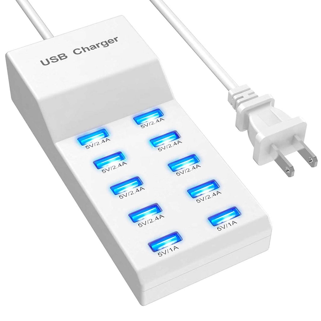 10-Ports 50W USB Wall Fast Charging Power Adapter