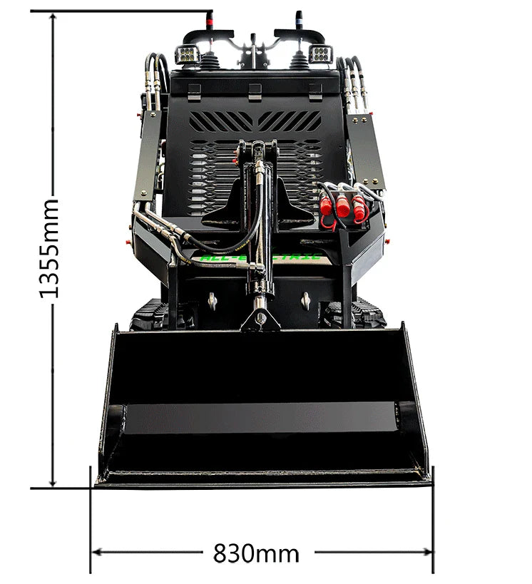 72V 16.4kWh リチウム電動ミニトラックローダースキッドステア