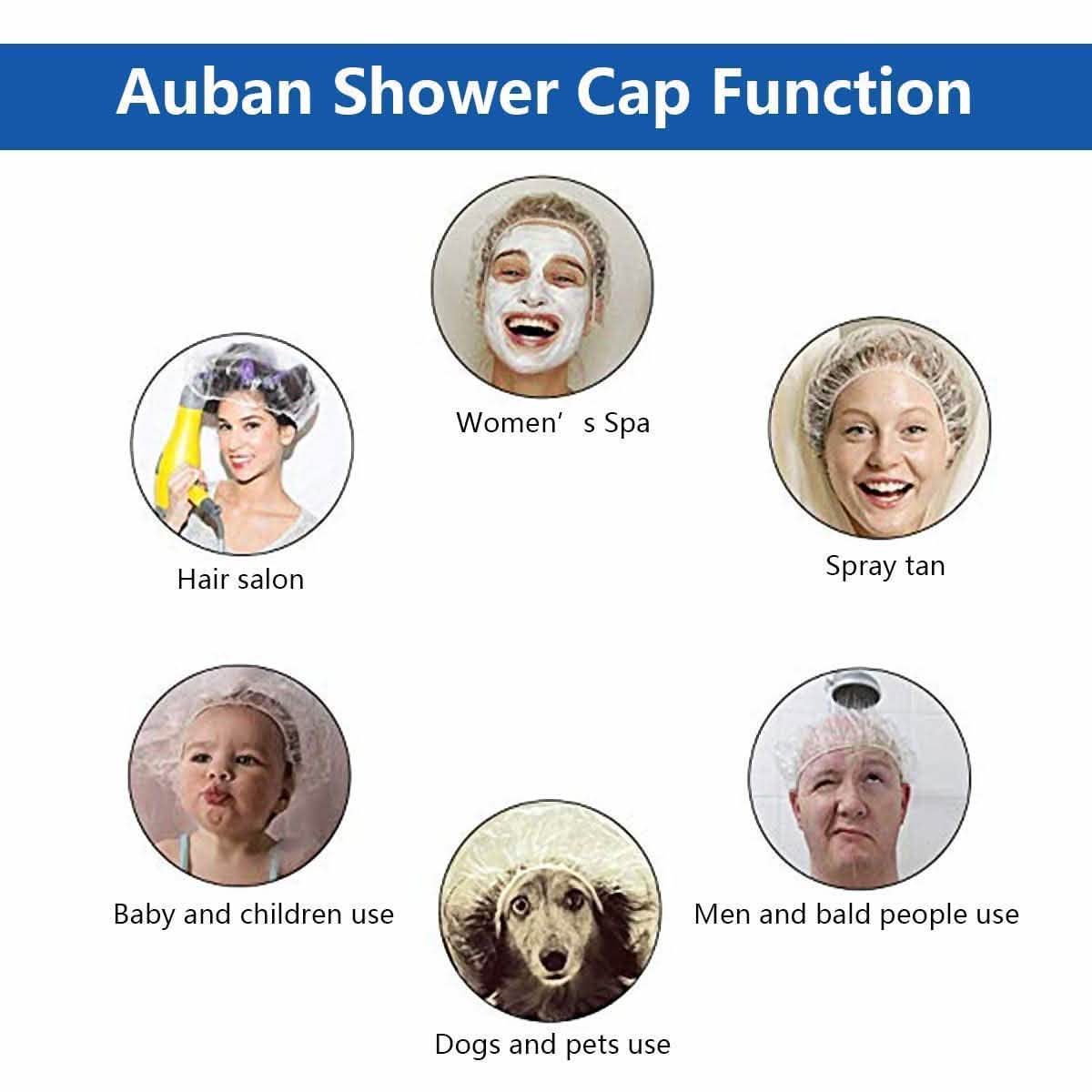 100 pièces : Bonnet de douche jetable