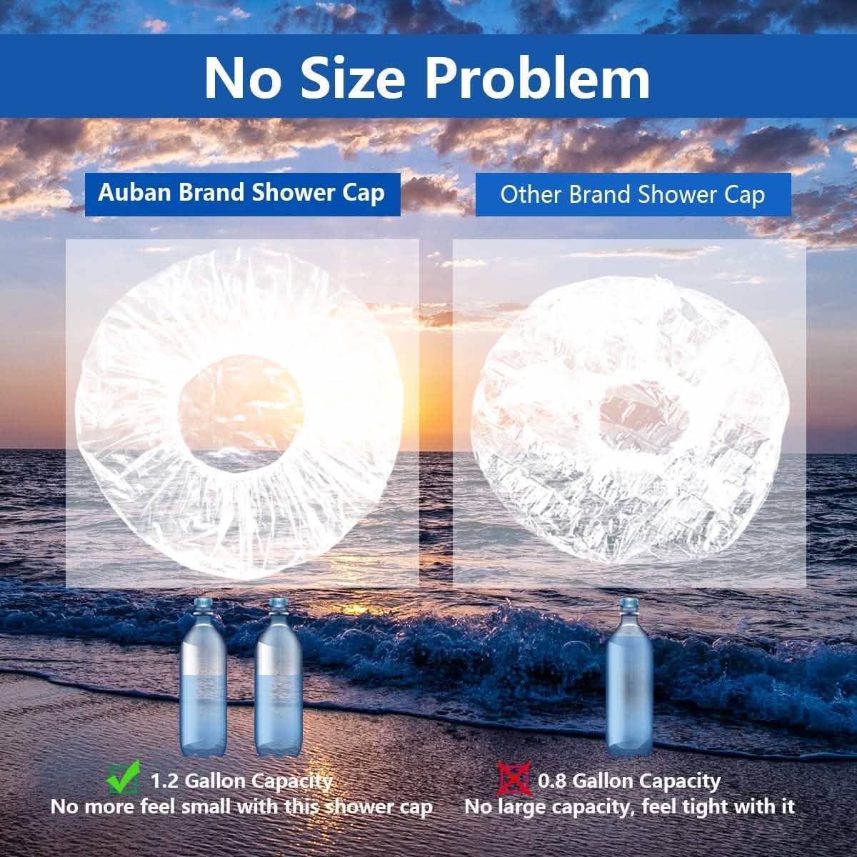 100 pièces : Bonnet de douche jetable
