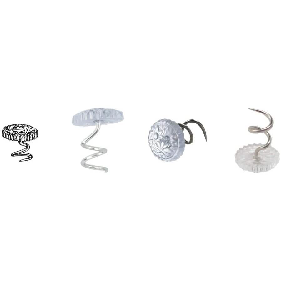 100-Piece: Transparent Head Twist Needle