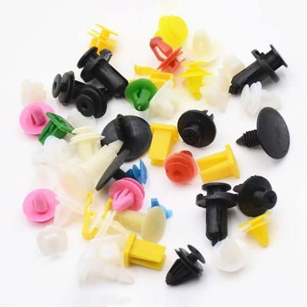 100ピース：ユニバーサルプラスチックカークリップ
