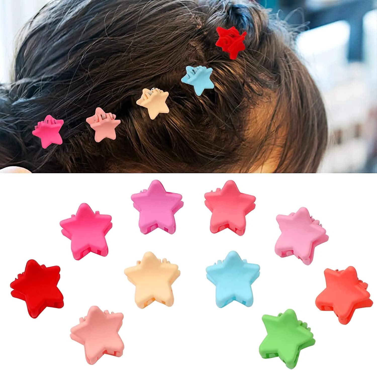 100個セット：滑り止めカラフルミニヘアクロークリップ アクセサリー