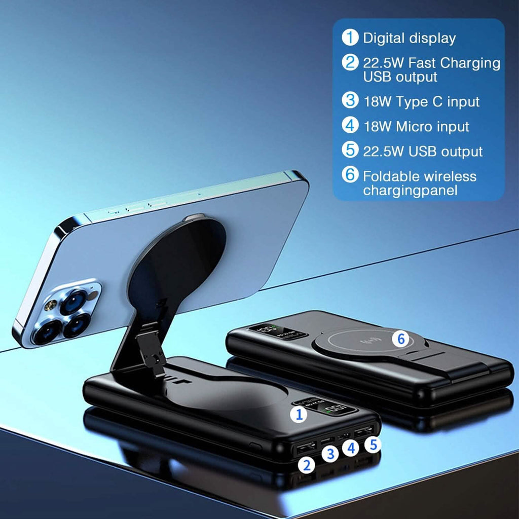 1000 mAh Wireless Foldable Power Bank