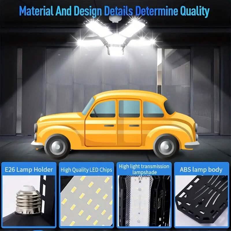 10000LM Super Bright 3 Leaf LED Garage Light Bulbs