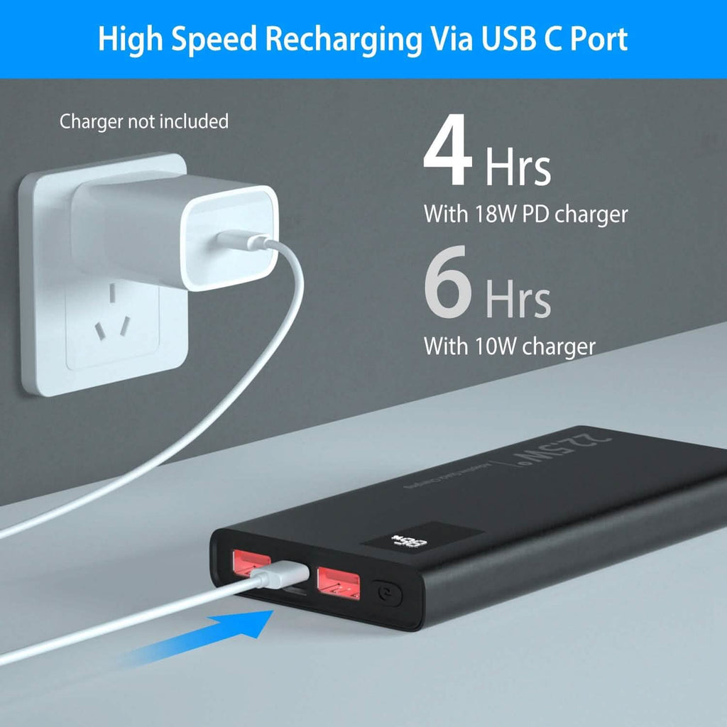 10000mAh Power Bank Portable Charger External Battery Pack