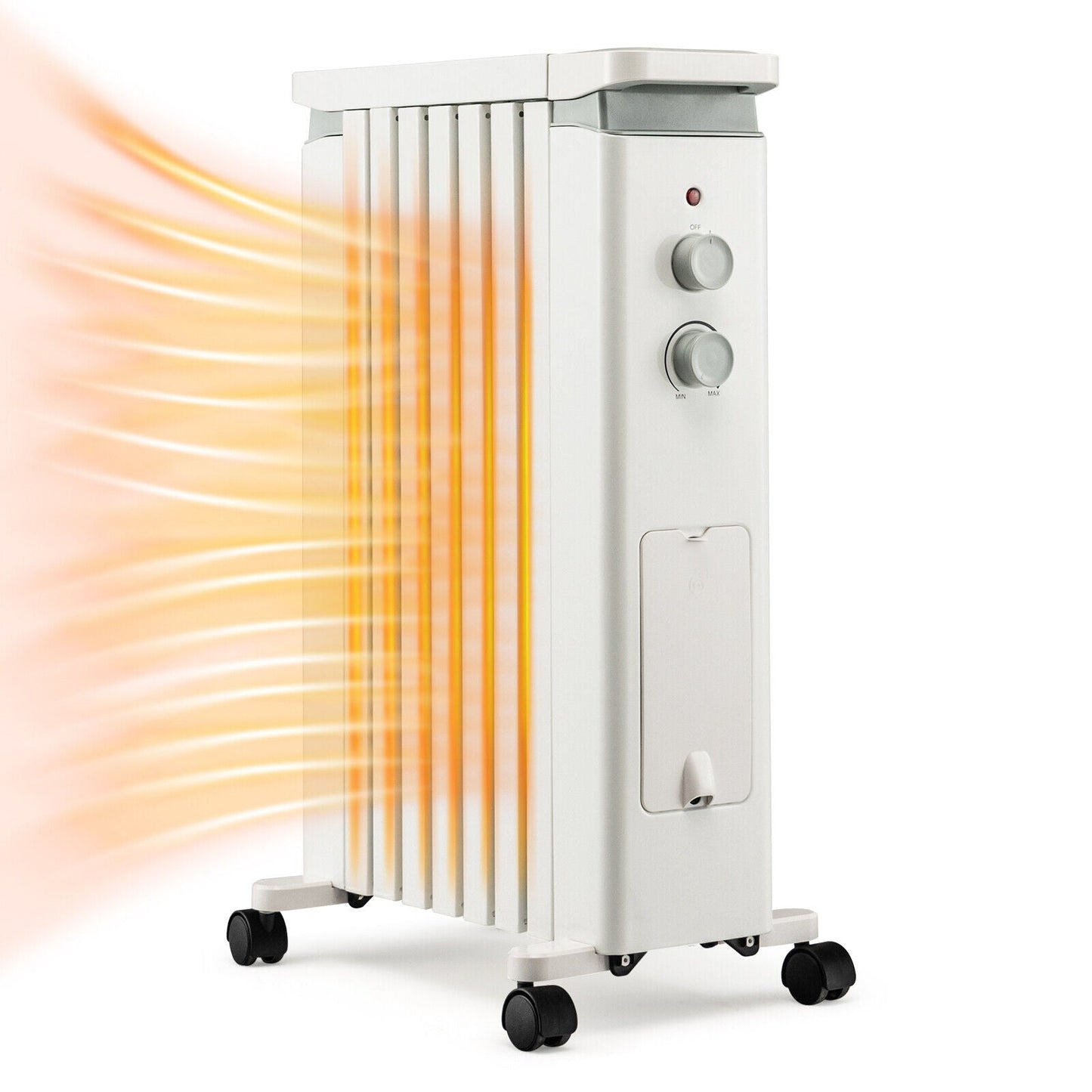 1500W Portable Oil Filled Radiator Heater with 3 Heat Settings