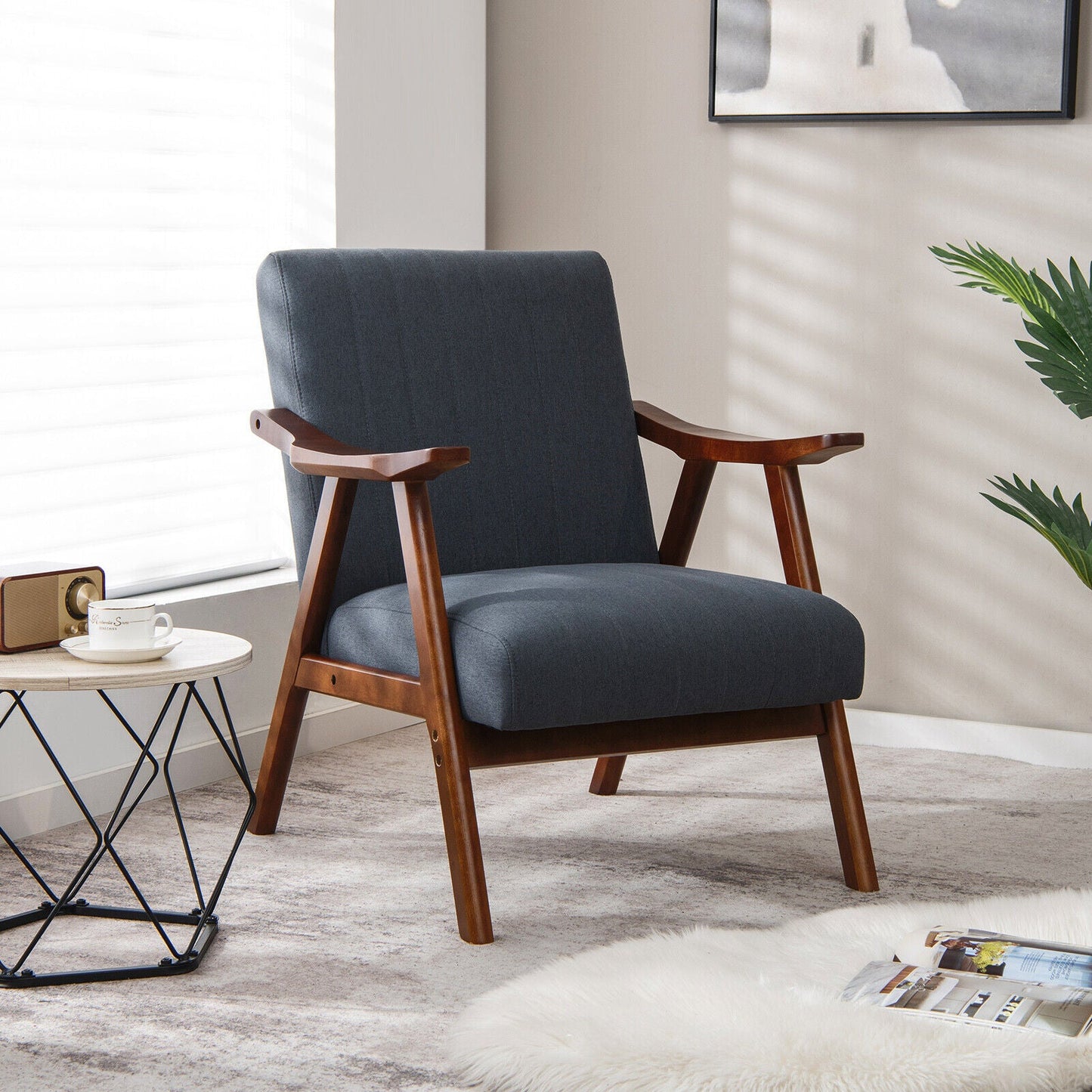 Modern Accent Chair Leisure Armchair with Felt Pads