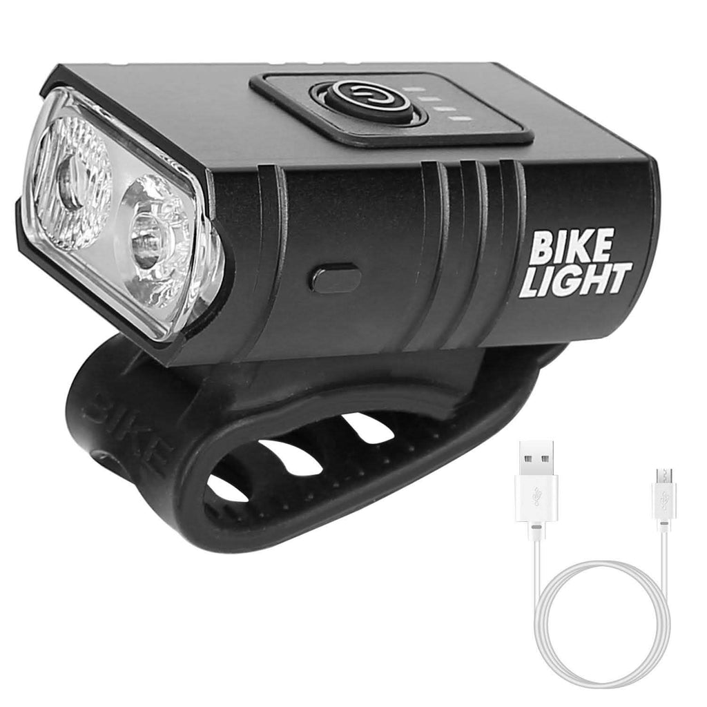 Éclairage avant de vélo 1000 LM, rechargeable, à fixer sur le guidon, avec 6 modes d'éclairage
