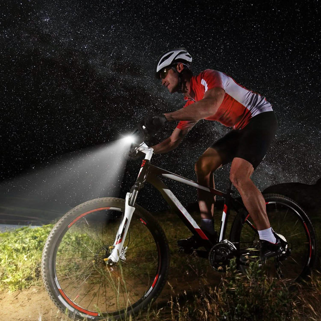 Éclairage avant de vélo 1000 LM, rechargeable, à fixer sur le guidon, avec 6 modes d'éclairage