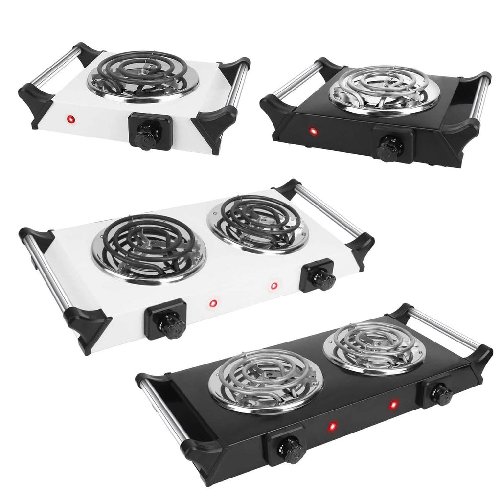 Plaque chauffante électrique portable 1000 W à serpentin pour comptoir