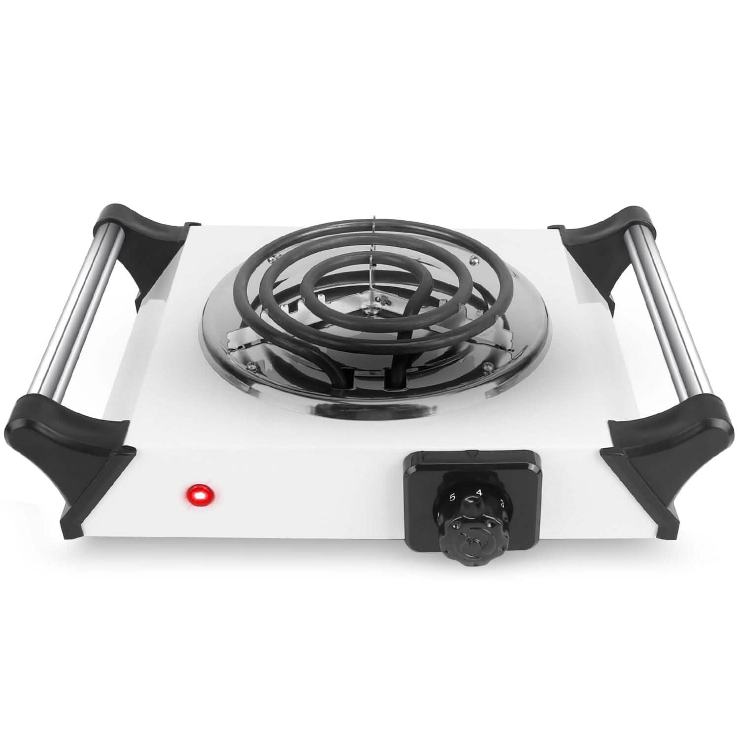 Plaque chauffante électrique portable 1000 W à serpentin pour comptoir