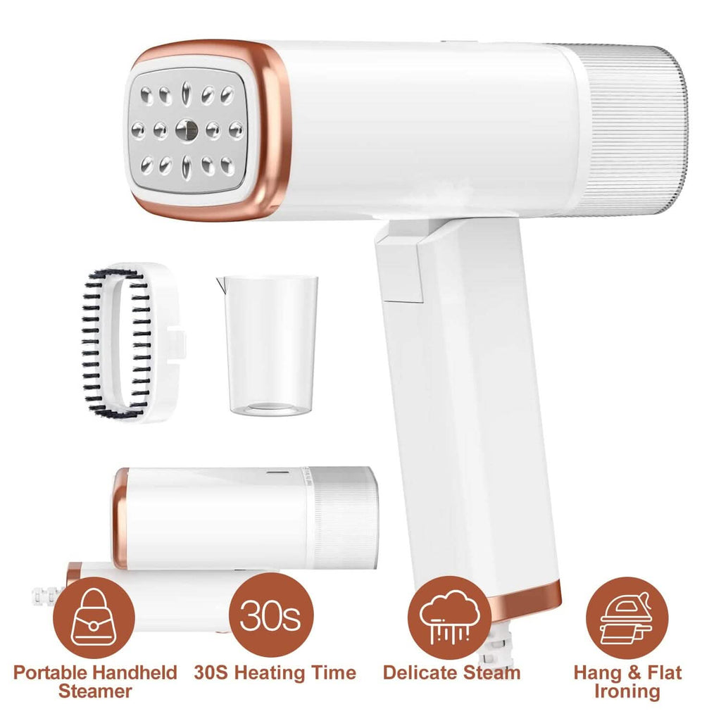 1000W Portable Handheld Clothes Steamer with Brush Foldable