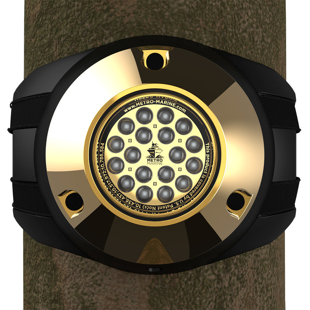 Lampe sous-marine Metro Marine haute puissance à montage sur pieu avec LED monochromes intelligentes - Bleue, faisceau de 90° [F-PMR1-B3-90]