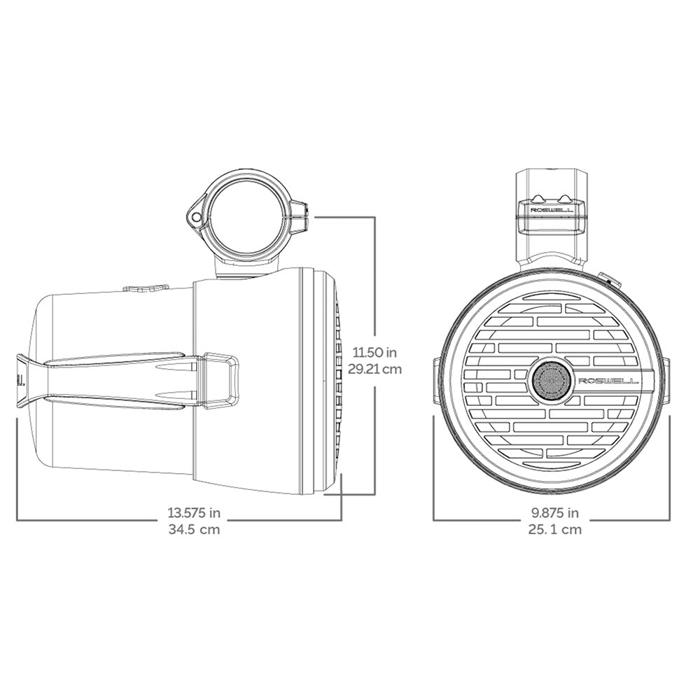 Roswell R1 8タワースピーカー - ホワイト - 100W RMS 200Wピークパワー [C920-1710]