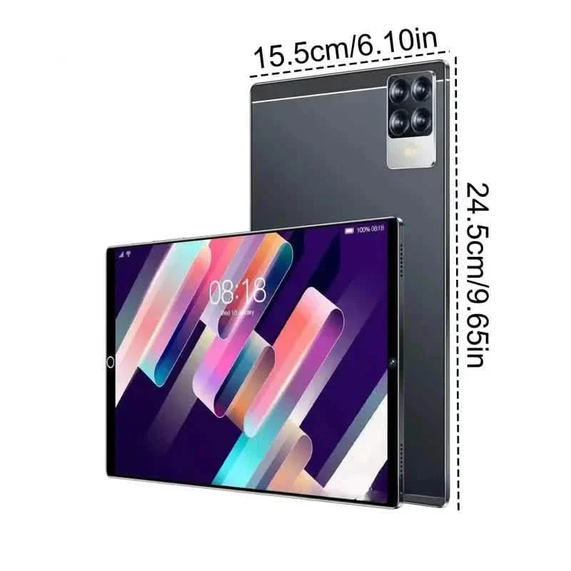 10.1インチスマート5Gタブレット - デュアルSIMカードスロット、8GB RAM、256GBストレージ、24MP+48MPカメラほか