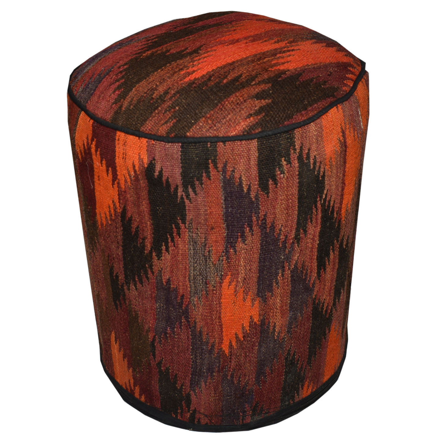 One of a Kind Kilim Rug Pouf Ottoman foot stool - #101
