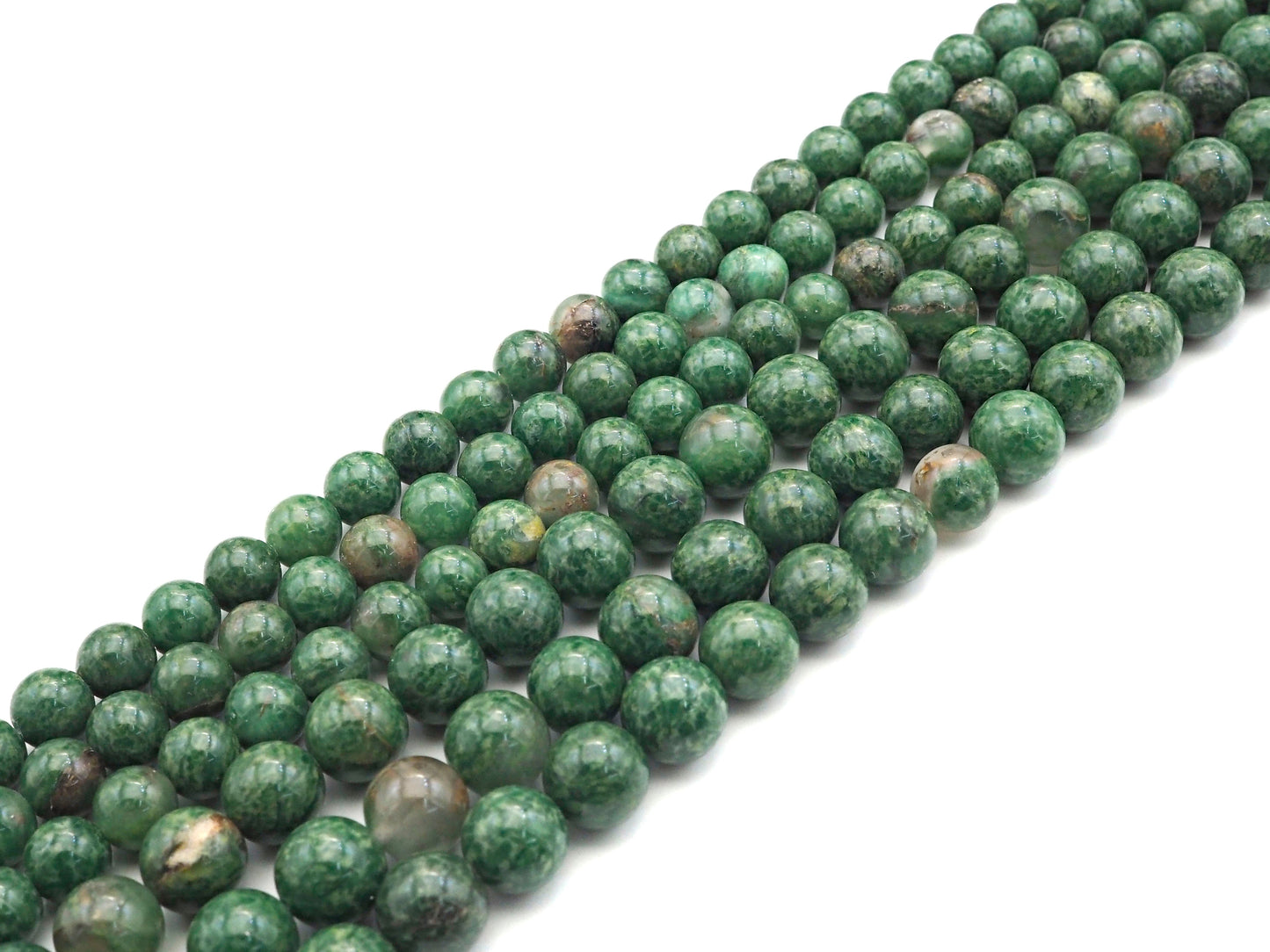 Quality Natural African Green Jade Round Smooth Beads, SKU#U1170