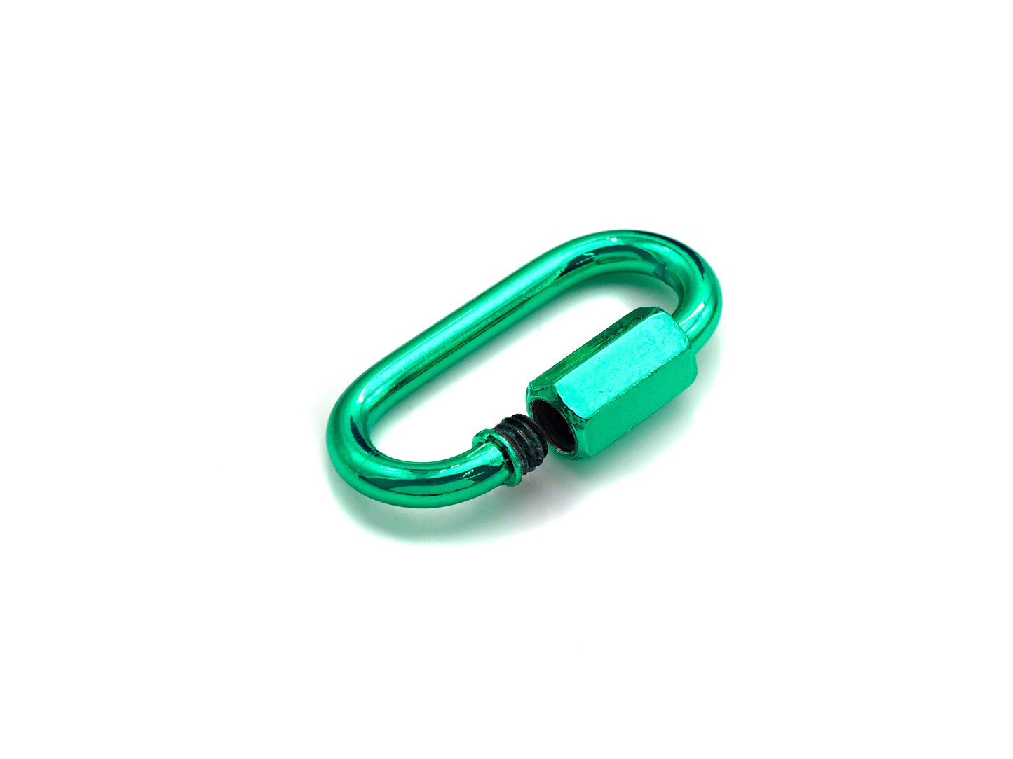 Large Colorful Enamel Pave Oval Shape Clasp, Gold/Purple/Green/Tear Green Carabiner Clasp, 16x28mm, sku#H238