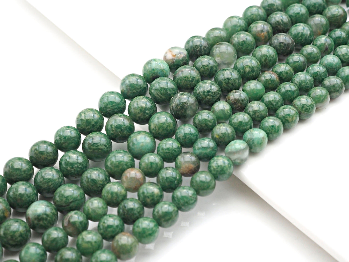 Quality Natural African Green Jade Round Smooth Beads, SKU#U1170