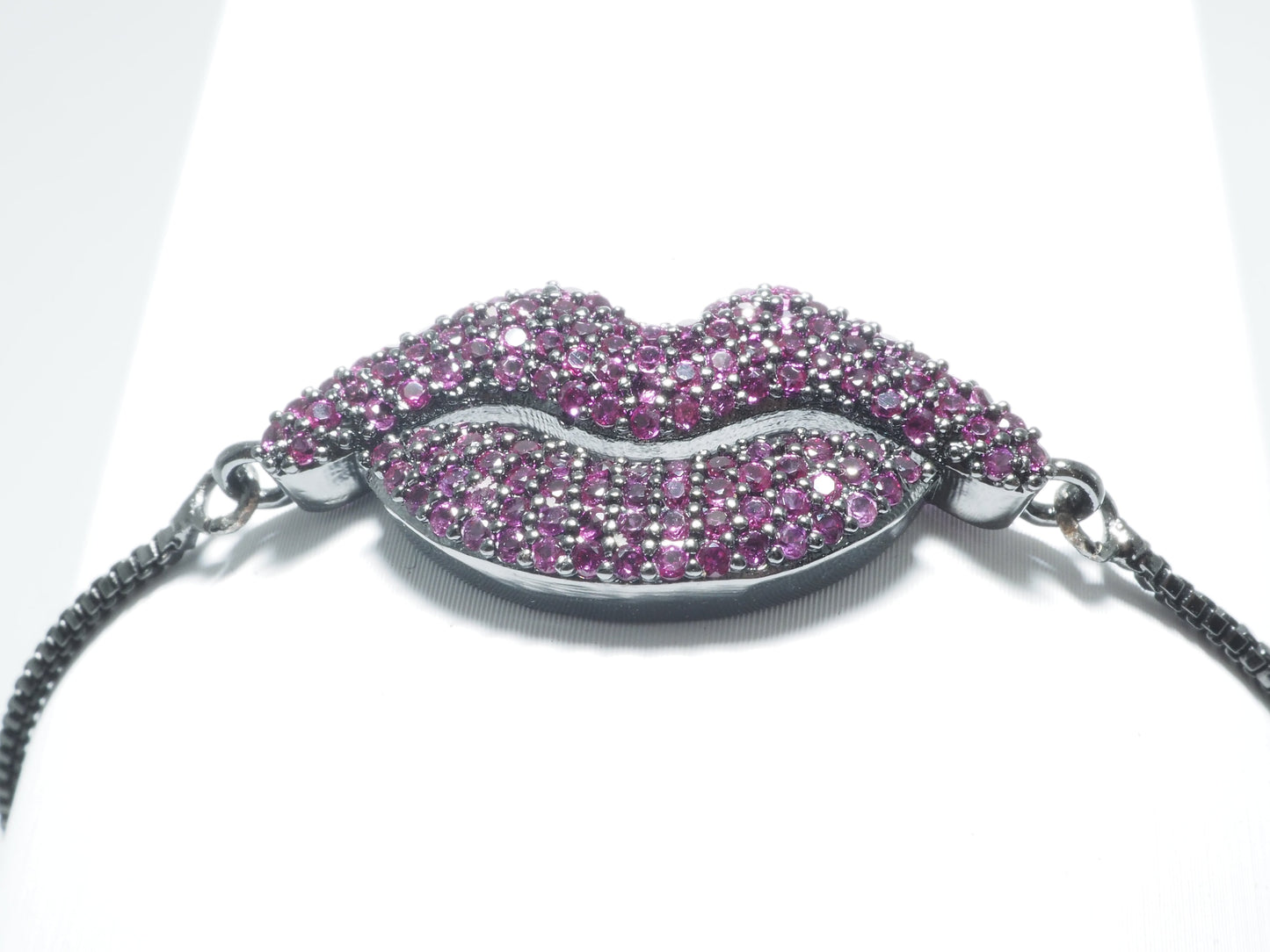 CZ Micro Pave Cobalt/Fuchsia/Violet Amethyst/Turquoise/Black Lip Connector, CZ Pave Connector Gumental, 13x30mm sku#BY032/E191