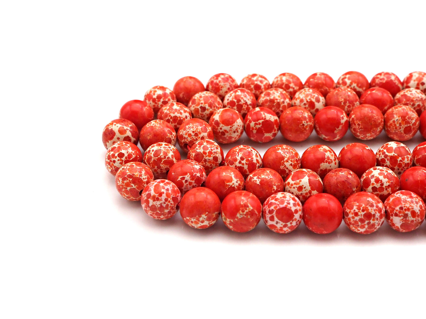 High Quality Orange Sea Sediment Imperial Jasper Beads, 6mm/8mm/10mm/12mm Round Smooth Imperial Japser, 15.5'' Full Strand, SKU#UA203