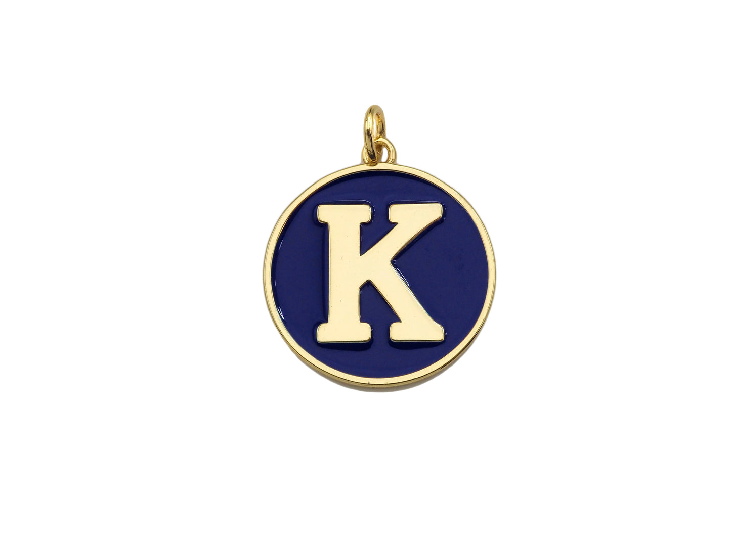 New Trendy Navy Gold Enamel Initials Letter Charm/Pendant, Enamel Initial Alphabet Letters, Custom Naming Pendants, 25x28mm,sku#ML34