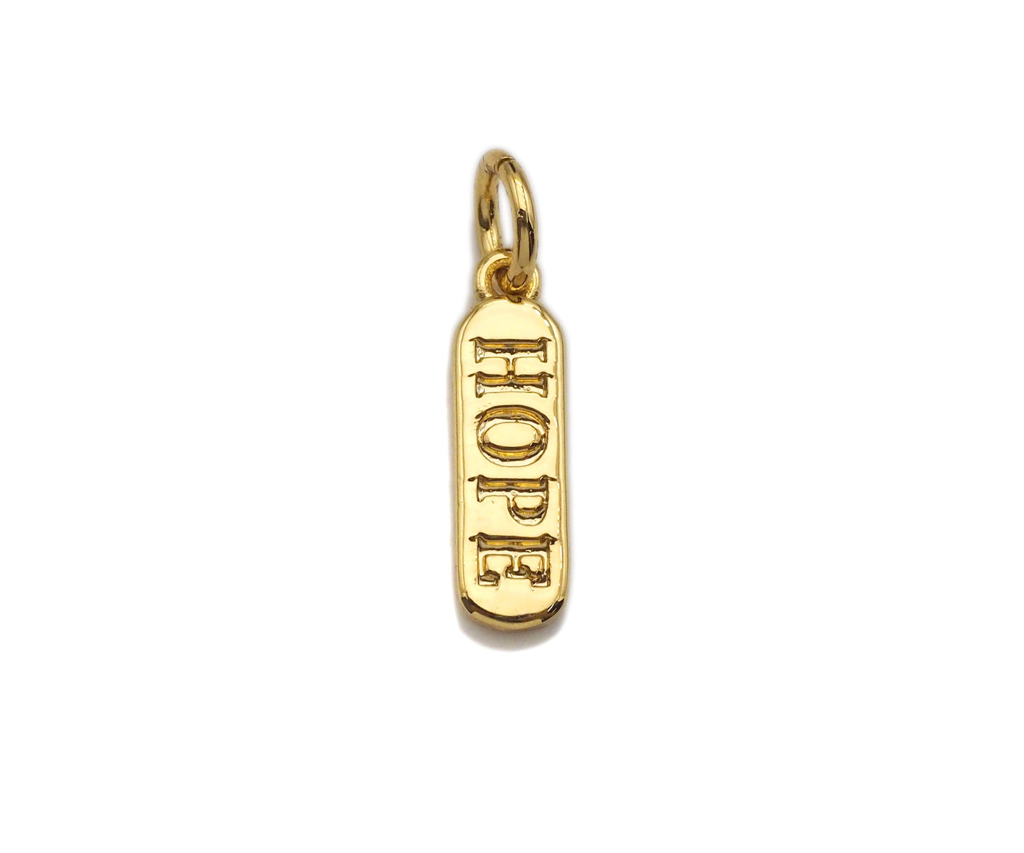 Dainty Gold Bar Pendant, Love happy chill mom bar, F1289